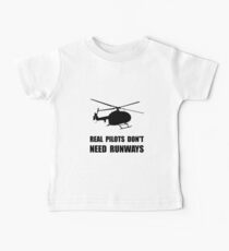 Helicopter Pilot Runways Baby Tee