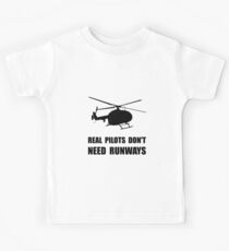Helicopter Pilot Runways Kids Tee