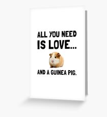 Liebe und ein Meerschweinchen Grußkarte