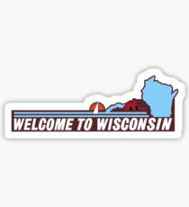 Welcome to Wisconsin, Road Sign, USA Sticker