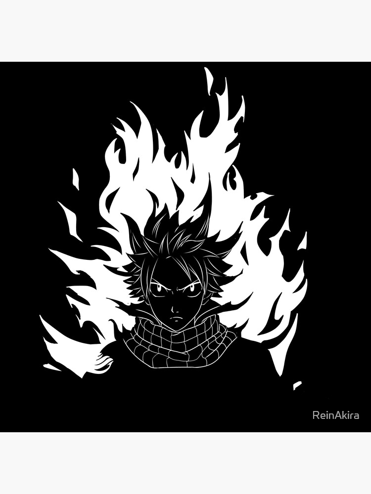 "Natsu Dragneel (Black and White)" Canvas Print by ReinAkira Redbubble