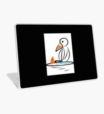 Penguin and fish Laptop Skin