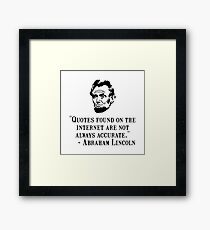 Lincoln Internet Framed Print