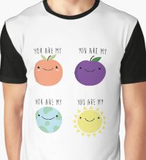 Pfirsich Grafik T-Shirt