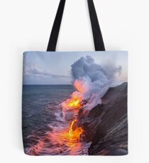 Kilauea Volcano Lava Flow Sea Entry 3- The Big Island Hawaii Tote Bag