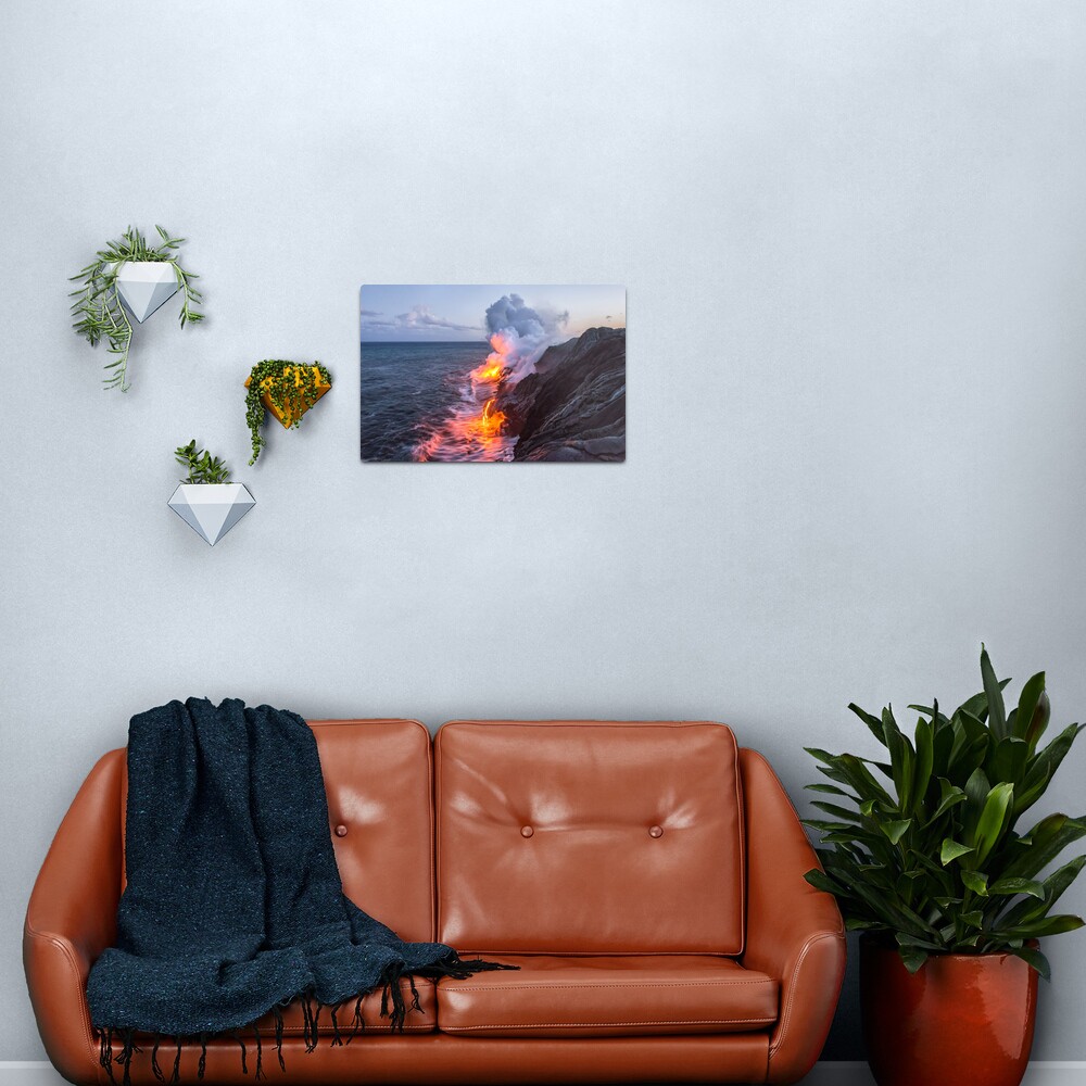 Kilauea Volcano Lava Flow Sea Entry 3- The Big Island Hawaii Metal Print