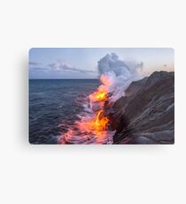 Kilauea Volcano Lava Flow Sea Entry 3- The Big Island Hawaii Metal Print