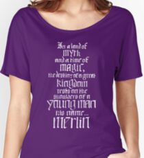 In a Land of Myth... Merlin (white) Women's Relaxed Fit T-Shirt