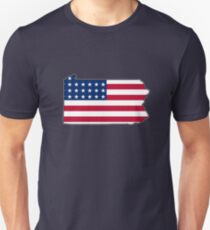 American flag Pennsylvania outline Unisex T-Shirt