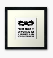 Me And Superhero Framed Print
