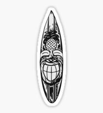 Tiki Surfboard Sticker