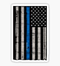 Police blue line Flag Sticker