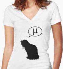 Physik Katze und Reibungskoeffizient Shirt mit V-Ausschnitt