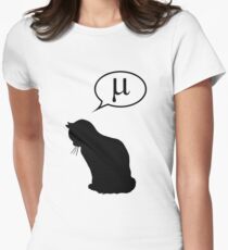 Physik Katze und Reibungskoeffizient Tailliertes T-Shirt für Frauen