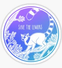Save the Lemurs! Sticker