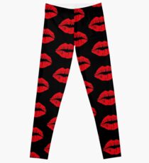 red lips Leggings