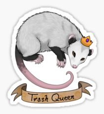 Trash Queen Opossum Possum Sticker