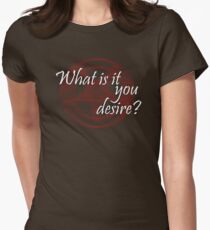 Lucifer - What is it you desire? Women's Fitted T-Shirt
