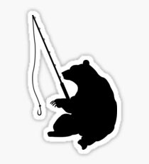 Bear Fishing Sticker