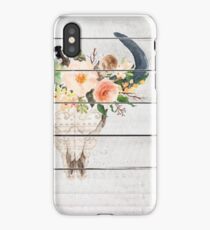 Floral Boho Skull iPhone Case