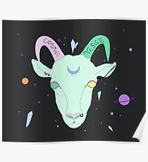 Cosmic Vegan Goat. Poster