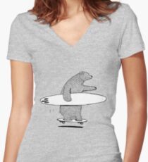 Going Surfing Women's Fitted V-Neck T-Shirt
