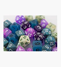 Lámina fotográfica Blue and Purple Dice