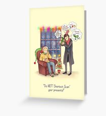 Sherlock's Santa Scan Greeting Card