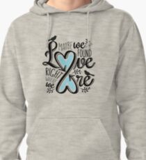 Sudadera con capucha El amor está correcto Dónde estamos: Azul