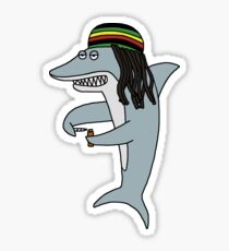 Reggae Shark Sticker