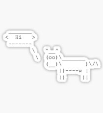 Cowsay - Hi - black Sticker