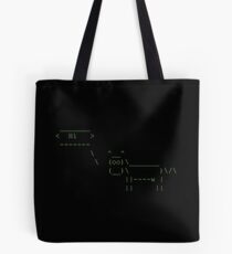 Cowsay Hi - green Tote Bag
