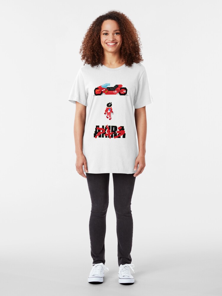 Alternate view of 8-Bit Neo-Tokyo! Slim Fit T-Shirt