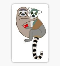 Sloth Lemur Love Sticker