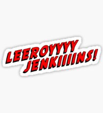 Leeroy Jenkins RED gamer talk Sticker