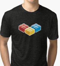 3 Bricks on dark background Tri-blend T-Shirt