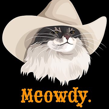 Meowdy - Funny Mashup Between Meow and Howdy Cat Meme iPad Case