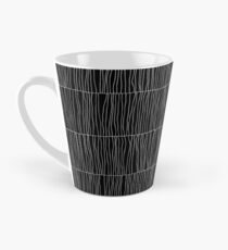 Wavy Lines Black Tall Mug