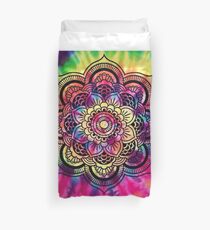 Rainbow Tie Dye Mandala Duvet Cover