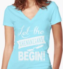 Saint Patricks Day Shenanigans Women's Fitted V-Neck T-Shirt