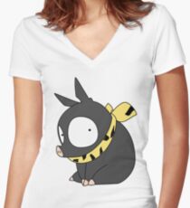 P-chan Women's Fitted V-Neck T-Shirt