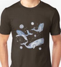 Blue Night with Whales Unisex T-Shirt