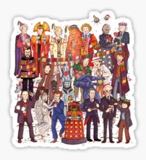 The party doesn't start until the Doctor walks in...twelve times Sticker