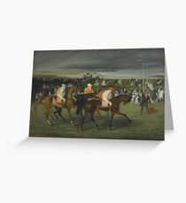 Edgar Degas - At the Races The Start (c. 1860 - c. 1862) Greeting Card