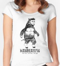 MANBEARPIG South Park Mythical Beast Funny Vintage Women's Fitted Scoop T-Shirt