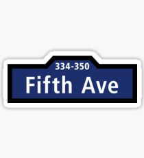 Fifth Avenue, Street Sign, New York City Sticker