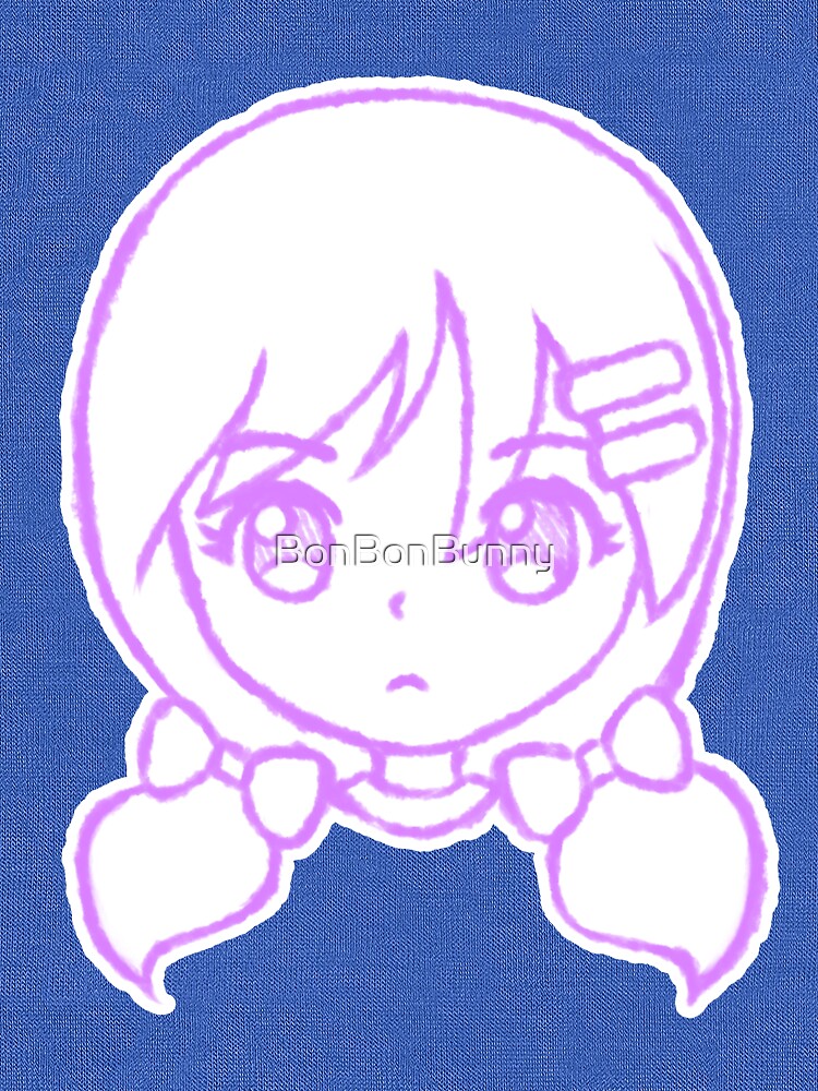 Cute Anime Girl Hair Clips Tri Blend T Shirt By Bonbonbunny