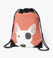 Bull Terrier pet gift dog breed cute puppy funny dogs spot terriers animal kids fur baby Drawstring Bag