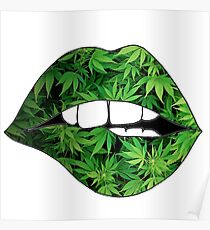 Póster Weed Lips
