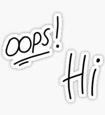 One Direction Oops Hi Tattoos Sticker